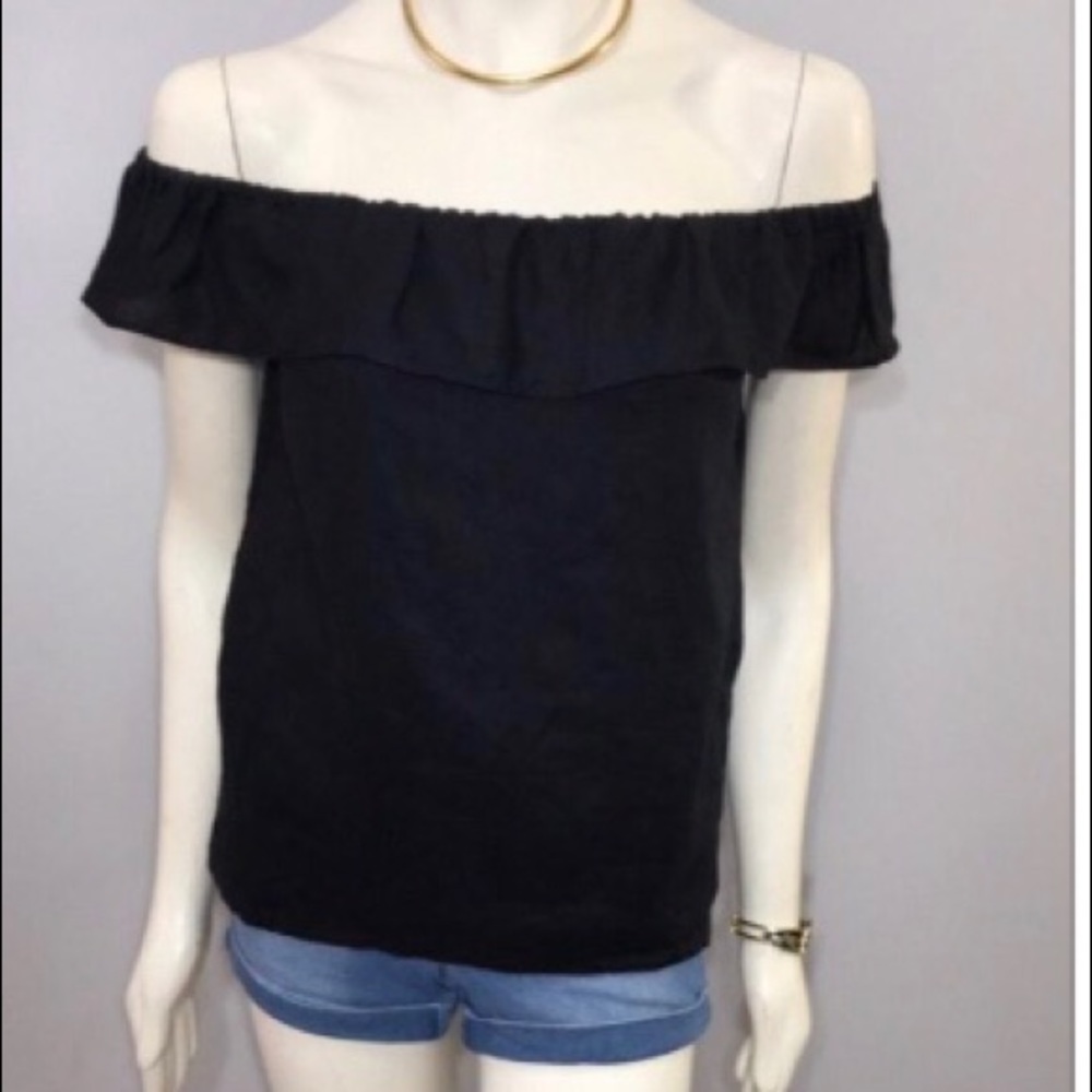 NWT J.Crew ruffle off the shoulder linen top